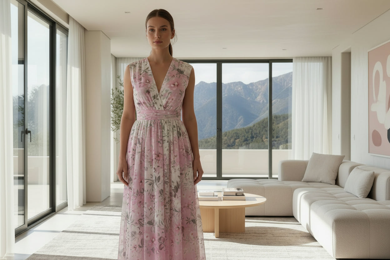 Luxe Flow Chiffon Dress