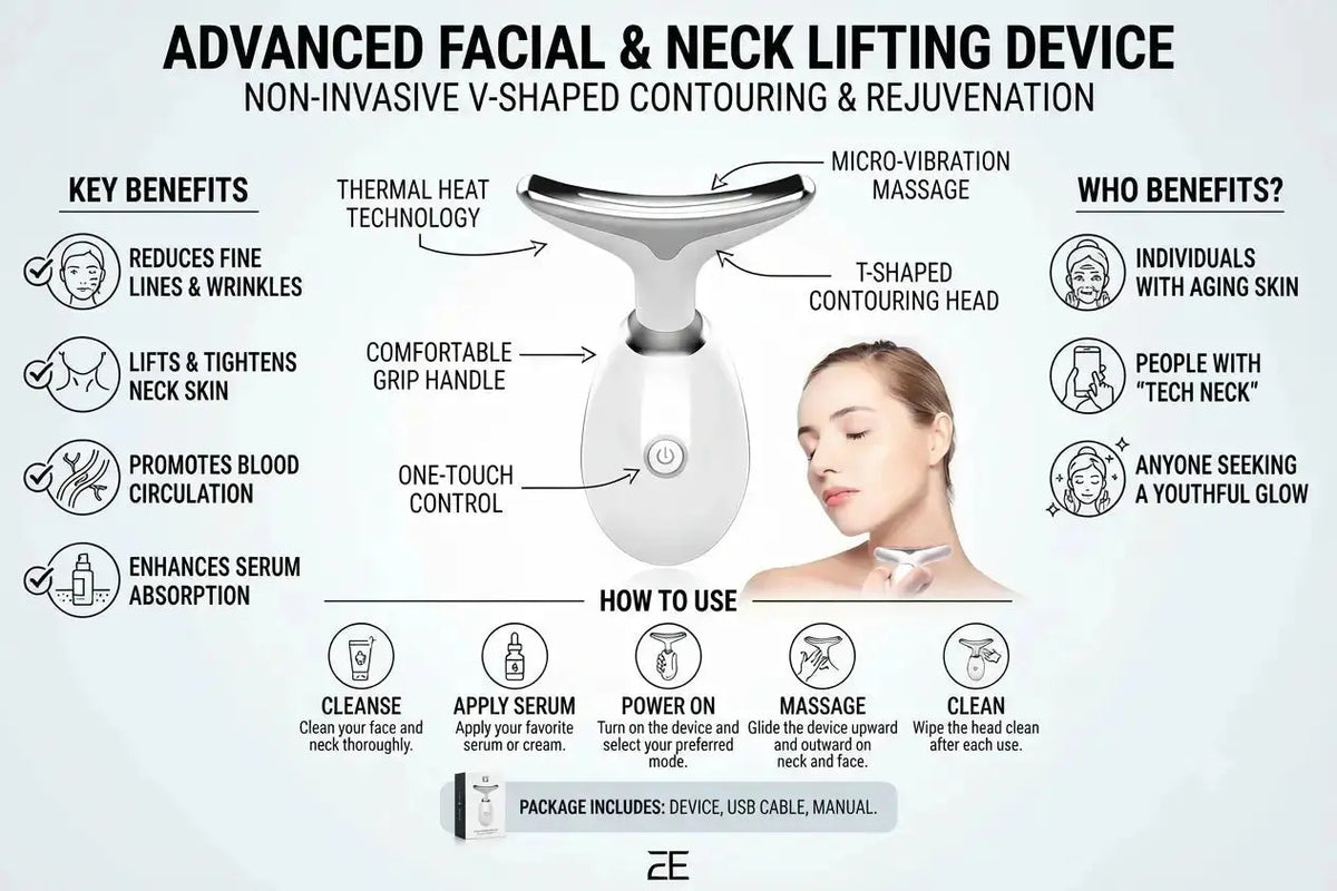 7-Color LED Facial Massager – Skincare & Beauty Device