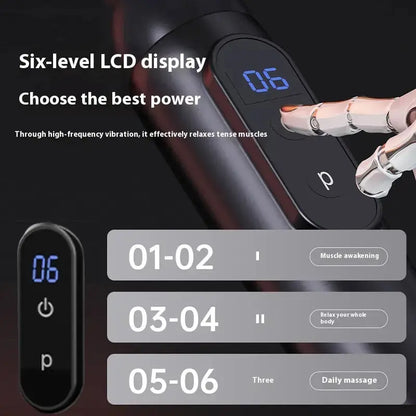 Electric Massage Gun – Curved Handle for Back & Shoulder Relief
